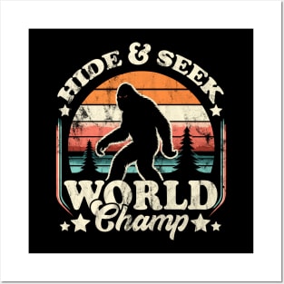 Hide and Seek World Champ Sasquatch Bigfoot – Mythical Creature Outdoor Posters and Art